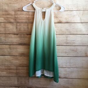 HAYDEN LA CREAM AND GREEN MINI DRESS‎